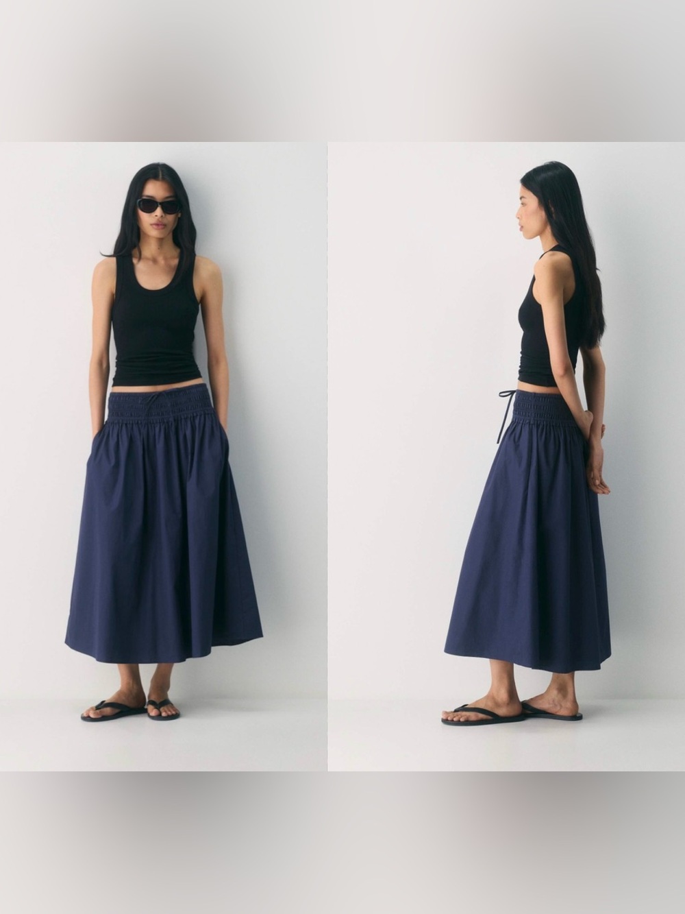 NWOTS Wilfred Vetiver Poplin Maxi Skirt Sz XS Blue